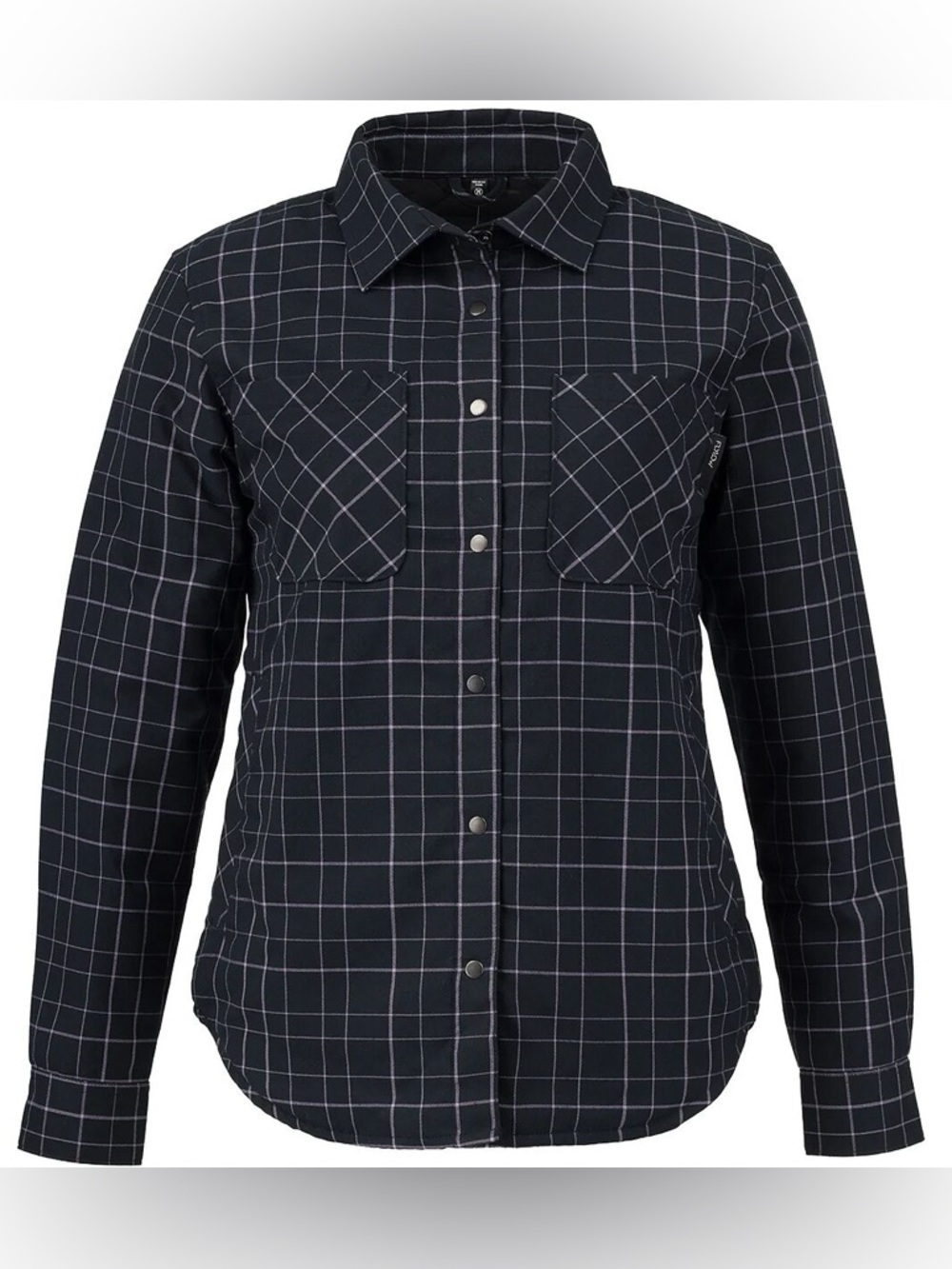 Flylow Penny Insulated flannel shirt jacket in black / aurora plaid Small S new